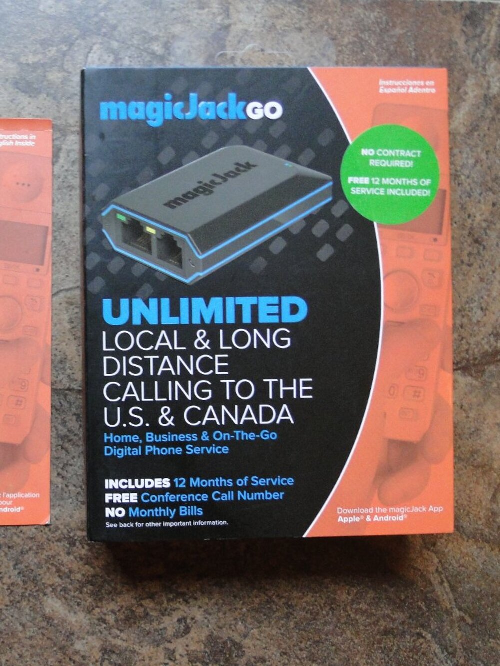 Magic Jack Go VOIP Phone Adapter Portable Home and On-The-Go Digital Phone